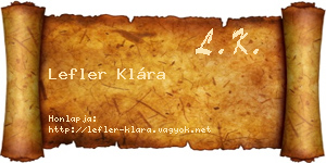Lefler Klára névjegykártya